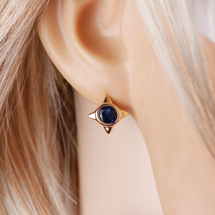 18K Gold Star Earring