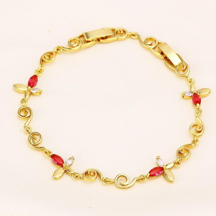 14K Gold Flower Bracelet