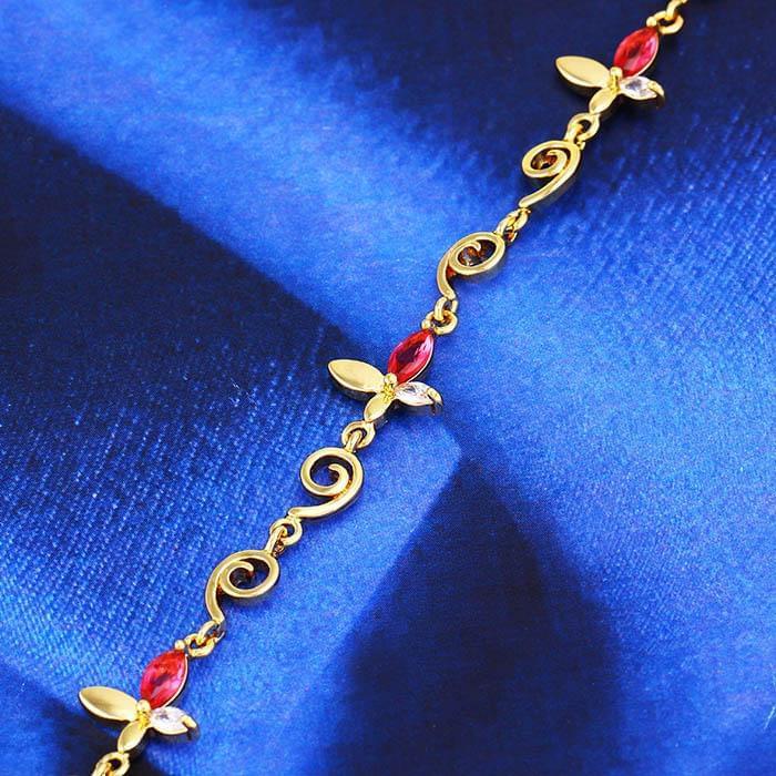 14K Gold Flower Bracelet