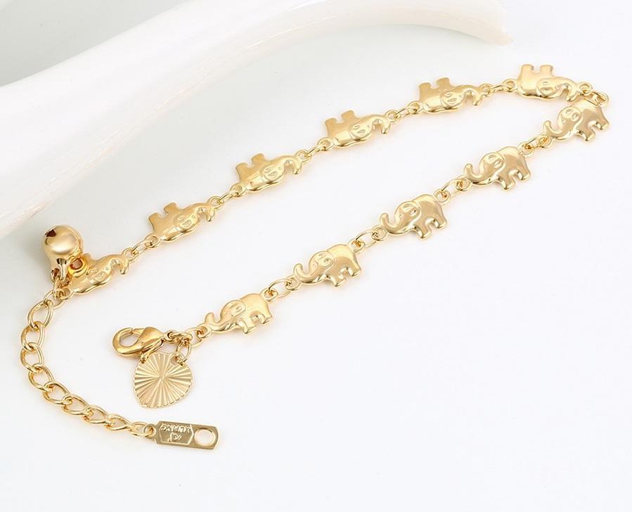 18K Gold Elephant Bracelet