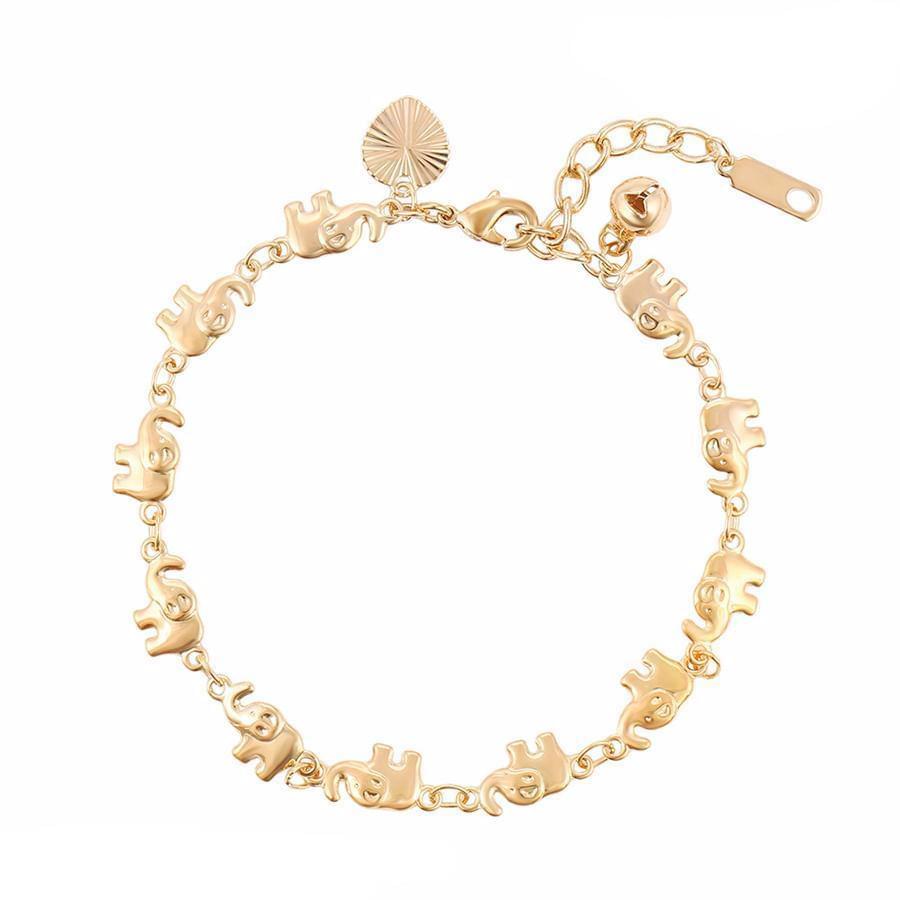 18K Gold Elephant Bracelet