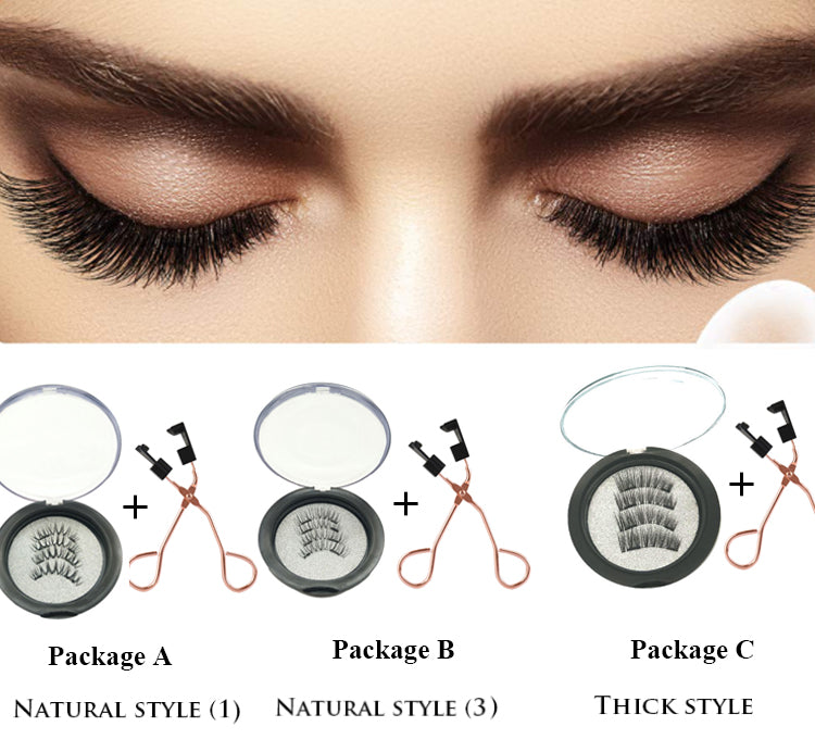 Magnetic Eyelash Curler & 2 Eyelashes Pairs
