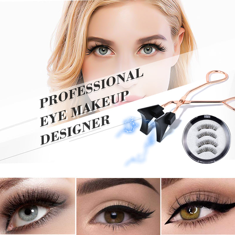 Magnetic Eyelash Curler & 2 Eyelashes Pairs