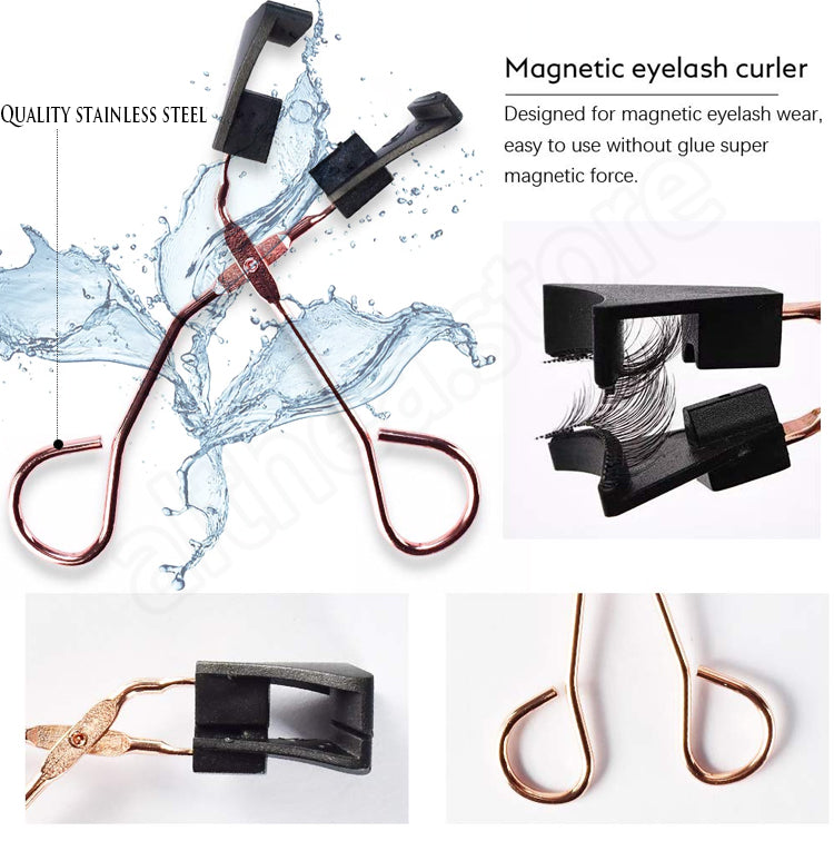 Magnetic Eyelash Curler & 2 Eyelashes Pairs