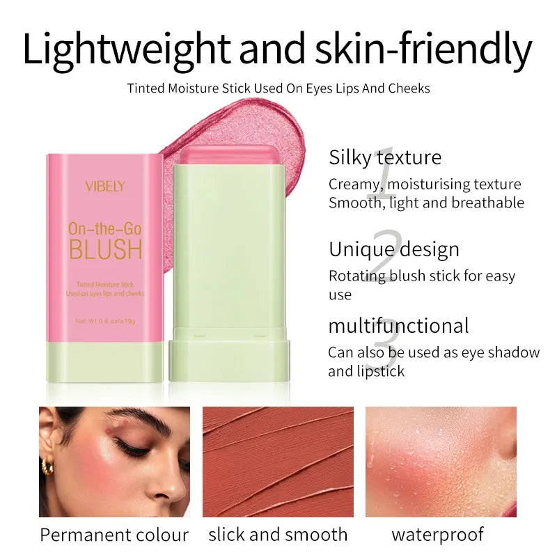 Soft Creamy Lip Cheek Blush Stick