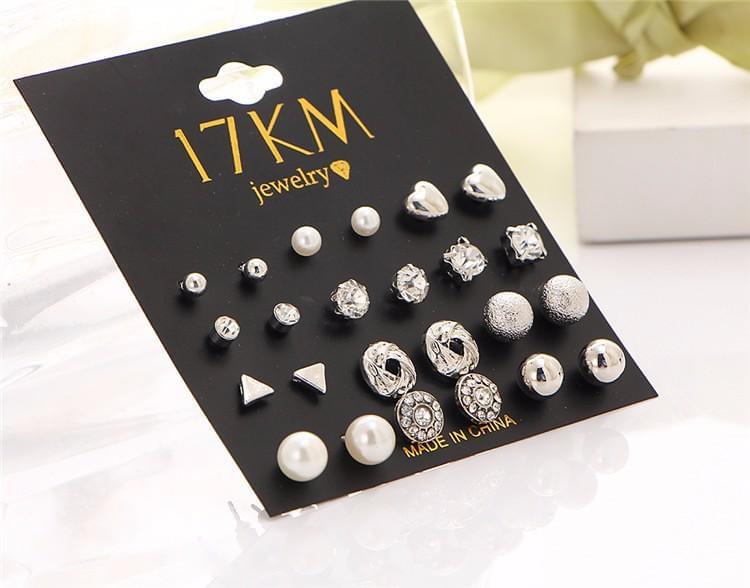 12 pair/set Trendy Style Earrings