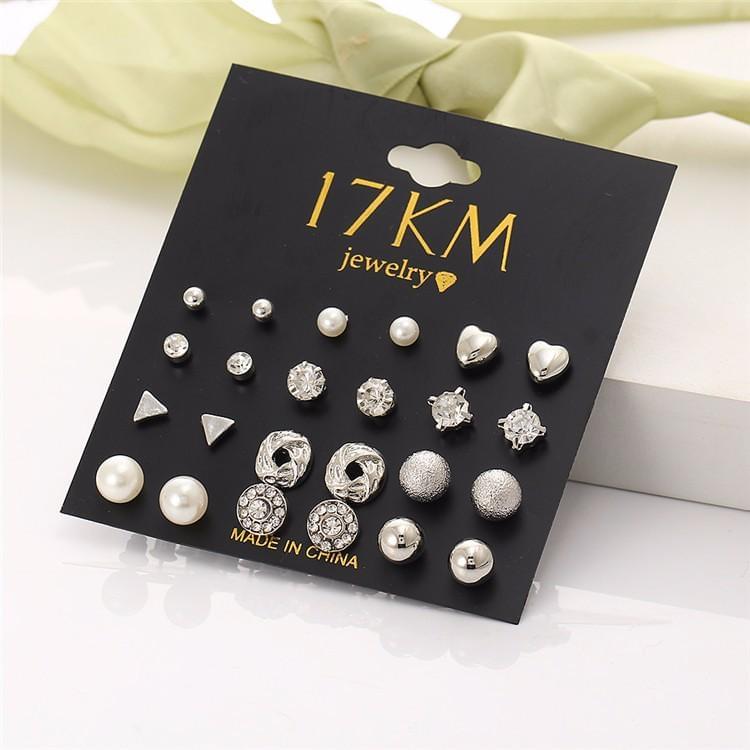 12 pair/set Trendy Style Earrings