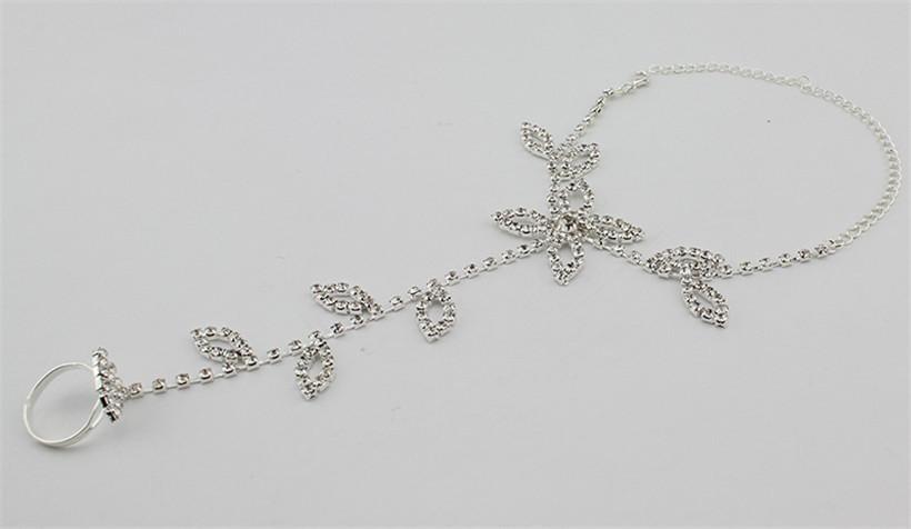 Barefoot Silver Rhinestone Anklet